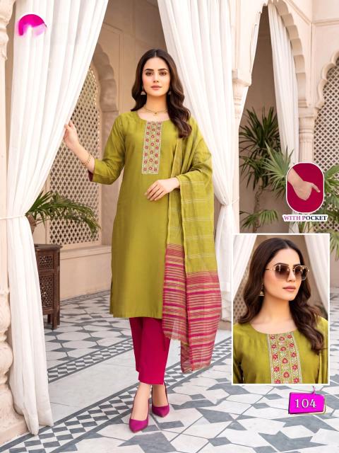 Desi kudi kalki 3pcs wholesale market of ladies kurtis in delhi